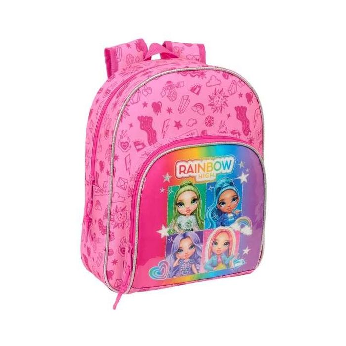 Safta Mochila Infantil Adaptable a Carro Rainbow High Shine 340x280x100 mm
