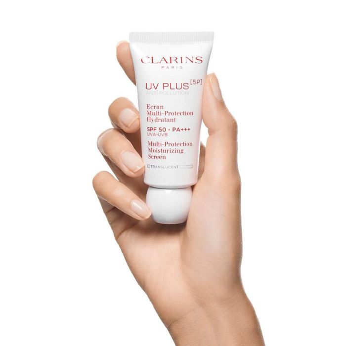 Clarins UV PLUS SPF50 Protector Solar Facial FluidoCrema Todo Tipo de Pieles 30 ml 3