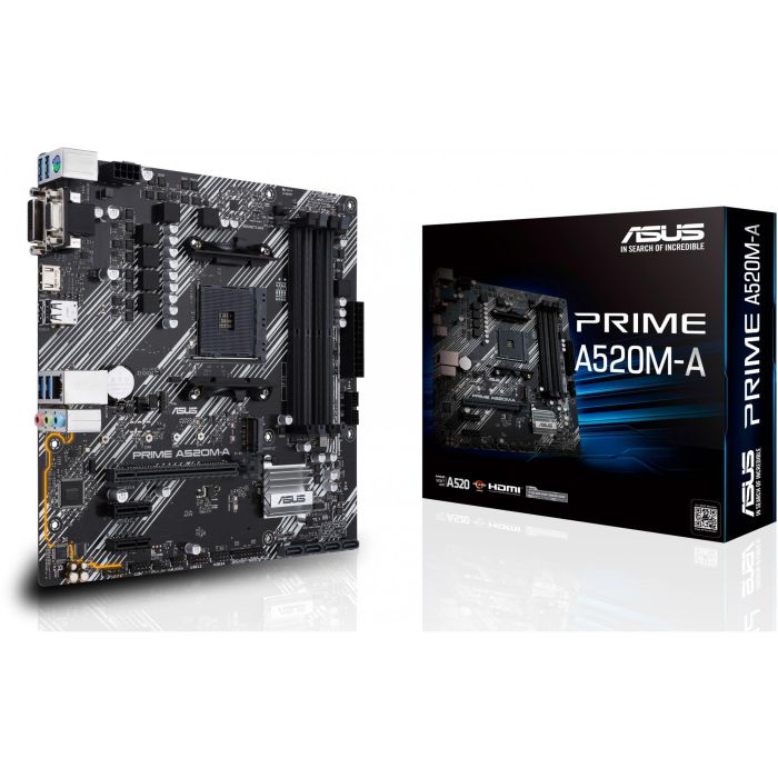 Asus Prime A520M-A II/CSM Placa Base Socket AM4 Micro ATX A520 para AMD Ryzen 3000/4000/5000, M.2, USB 3.2 Gen 1, CSM 0 Asus Prime A520M-A II/CSM Placa Base Socket AM4 Micro ATX A520 para AMD Ryzen 3000/4000/5000, M.2, USB 3.2 Gen 1, CSM 0