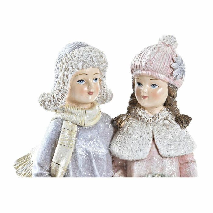 Figura Navidad Fantasia DKD Home Decor Rosa Gris 7 x 20.5 x 10.5 cm (2 Unidades) 1 Figura Navidad Fantasia DKD Home Decor Rosa Gris 7 x 20.5 x 10.5 cm (2 Unidades) 1