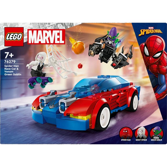 Lego Juego de Construcción Marvel Coche de Carreras de Spider-Man y Duende Verde Venomizado (Edad 7+ Años) 11