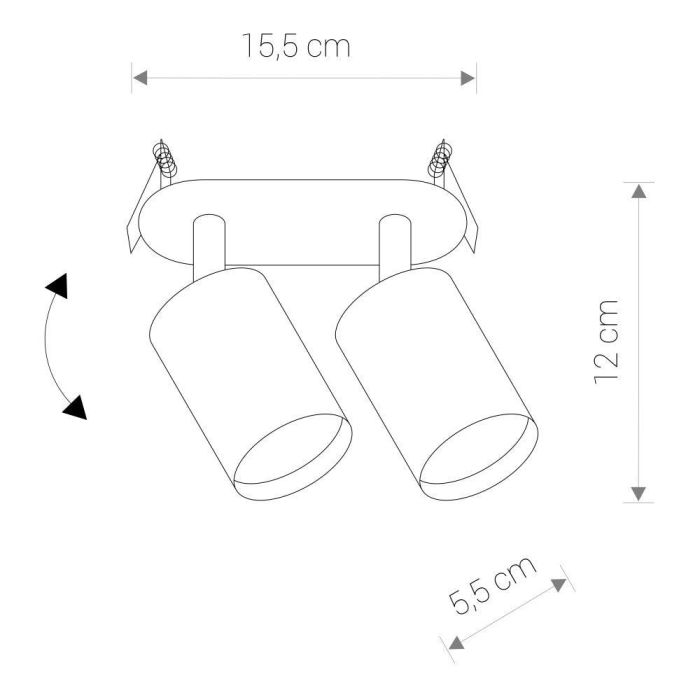 Foco de Techo Decorativo Eye Blanco 2xGU10 Sin Bombilla MIM-9395 1 Foco de Techo Decorativo Eye Blanco 2xGU10 Sin Bombilla MIM-9395 1