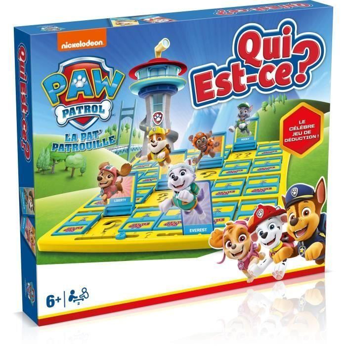 Quién es ? PAW Patrol - Juego de mesa - MOVIMIENTOS GANADORES - ¿Quién es? con personajes de la Patrulla Canina.