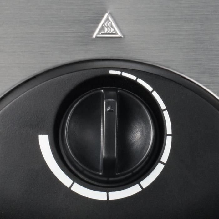 Severin WA2103 Plancha gofres 5 corazones, antiadherente, termostato, 1300W, negro/acero inoxidable, ahorra espacio 3