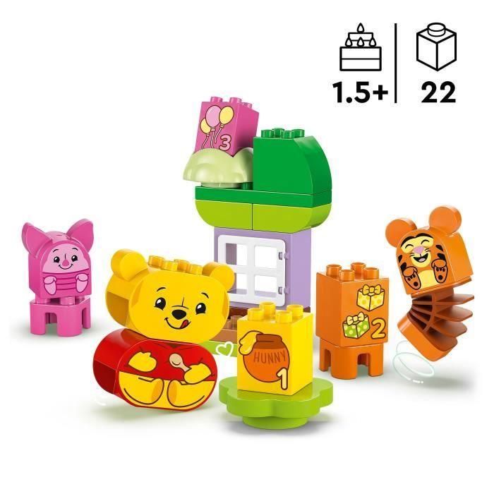 LEGO DUPLO 10457 Fiesta Cumpleaños Winnie Pooh, Tigger, Piglet - Set de Construcción Juguete Educativo Bebés +18 Meses 1