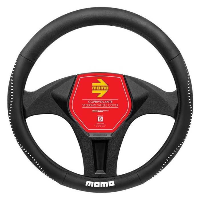 Momo Funda Volante Street Universal Negro Y Blanco 38-39 cm MOMLSWC018BW