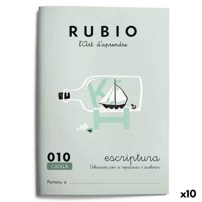 Cuaderno de escritura y caligrafía Rubio Nº10 Catalán A5 20 Hojas (10 Unidades) Cuaderno de escritura y caligrafía Rubio Nº10 Catalán A5 20 Hojas (10 Unidades)