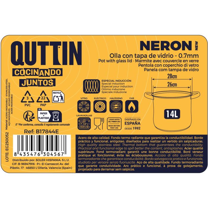 Olla 28Cm(14L) Acero Ind. C/T "New Neron (4 Unidades) 2 Olla 28Cm(14L) Acero Ind. C/T "New Neron (4 Unidades) 2