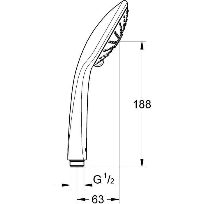 GROHE - Teleducha de 3 chorros 3