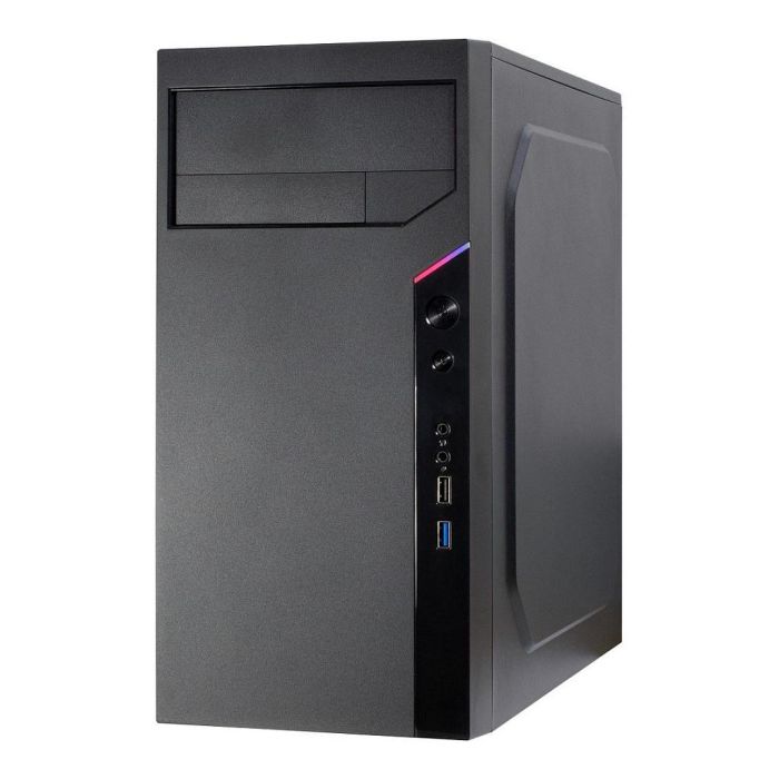 Inter-Tech IT-6505 Reto Micro Torre ATX Negro, Caja PC micro ATX, Diseño Retro con Soporte para Múltiples Bahías y Puertos USB 2