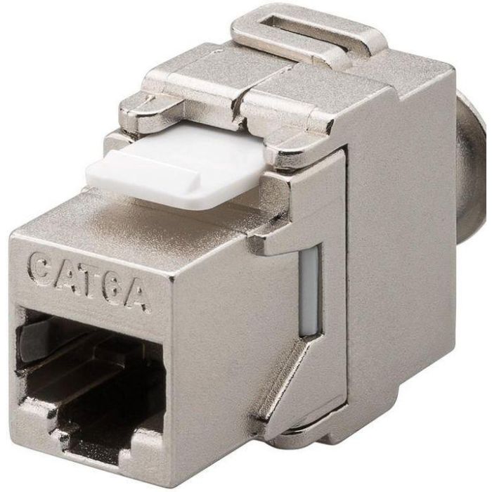 MicroConnect KEYSTONE-10 Módulo Keystone RJ45 a IDC CAT6a STP Apantallado, Conexión de Red de Alto Rendimiento Profesional