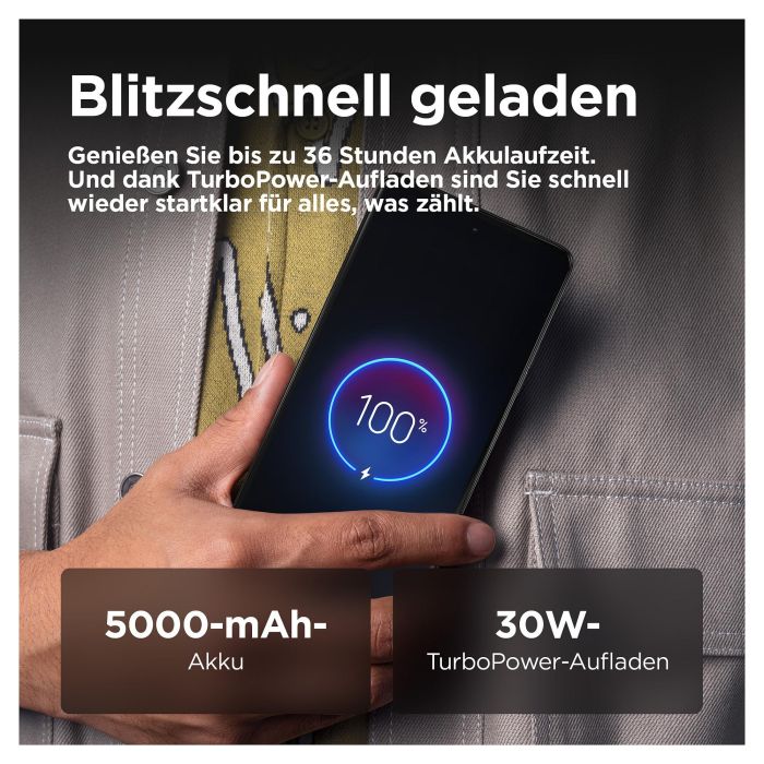 Motorola moto G75 5G Business Edition Smartphone, 6.78" Pantalla 120Hz, 8GB RAM, 128GB, Cámara 50MP, Android 14, Carga Rápida 30W, Resistente Agua/Pólvo IP68, Color Charcoal Gray 7