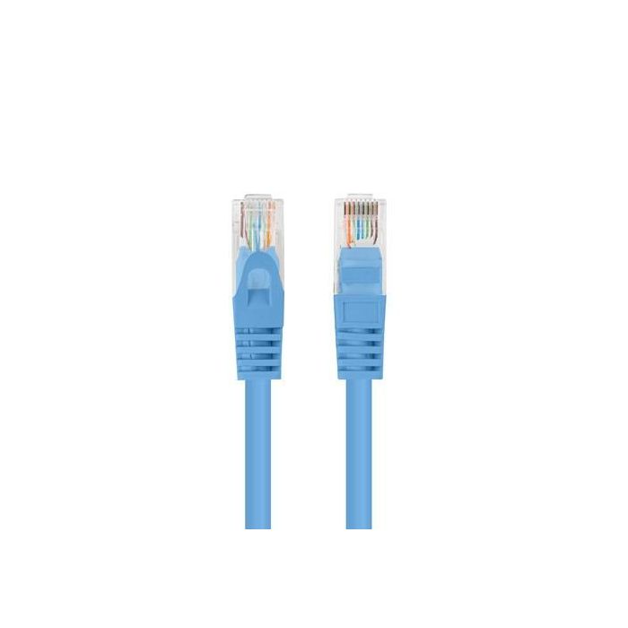 Lanberg PCU6-10CC-0750-B Cable de Red Cat6 U/UTP 7,5 m Azul con Conectores RJ-45 1