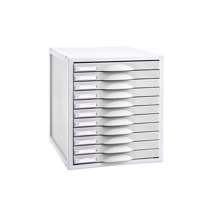 Archivo 2000 8211c Fichero de Sobremesa Archisystem, 11 Cajones Gris, Poliestireno Reciclado, 356x316x362 mm