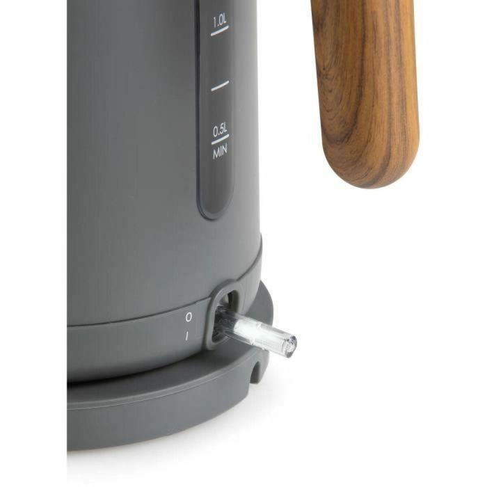 Domo DOM1741676428017 Hervidor eléctrico 2200 W 1.7 L Base giratoria Negro/Madera 3