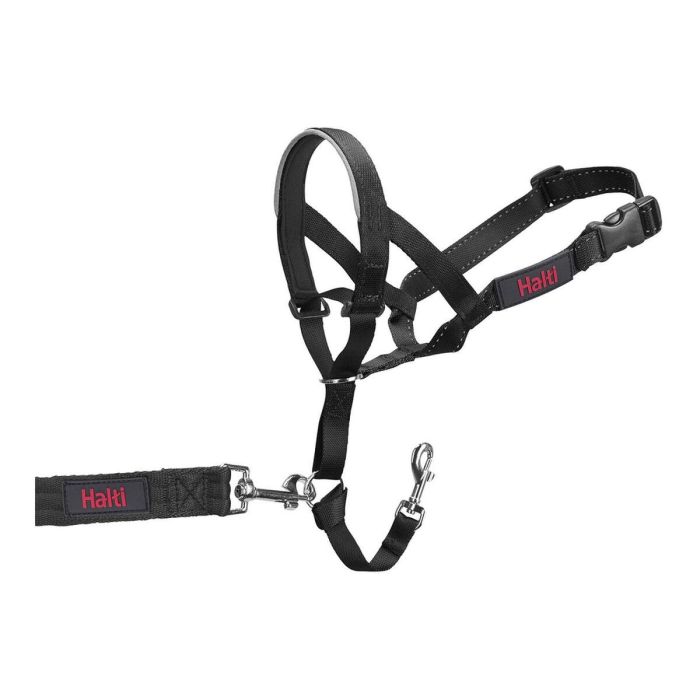 Halti Bozal Headcollar Negro Talla 4 Acolchado Antitirones Resistente Ligero Cuello 46-62cm Hocico 30-40cm Akita, Rottweiler 7