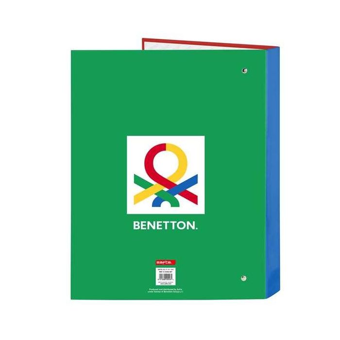 Carpeta de anillas Benetton Pop Gris A4 (26.5 x 33 x 4 cm) 1