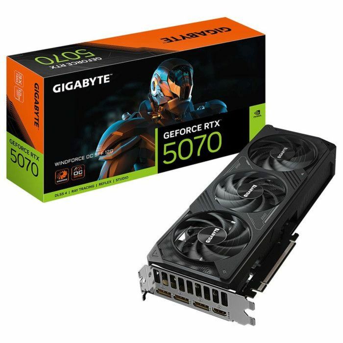 GIGABYTE GeForce RTX 5070 WINDFORCE SFF 12G AAAQE25097 Tarjeta Gráfica GDDR7 7680x4320 PCI-E 5.0 30 GIGABYTE GeForce RTX 5070 WINDFORCE SFF 12G AAAQE25097 Tarjeta Gráfica GDDR7 7680x4320 PCI-E 5.0 30