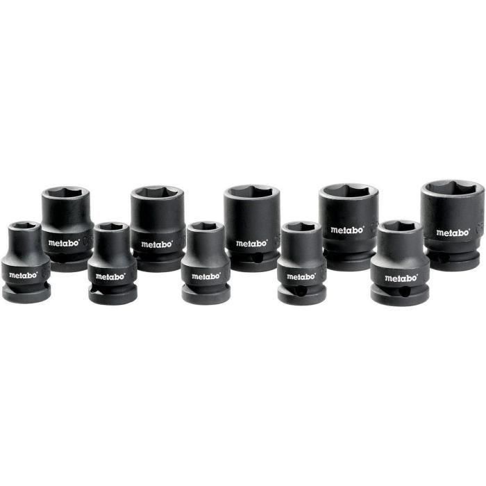 Juego de llaves de vaso 1/2'' antichoque - METABO - Accesorios compresores Juego de llaves de vaso 1/2'' antichoque - METABO - Accesorios compresores