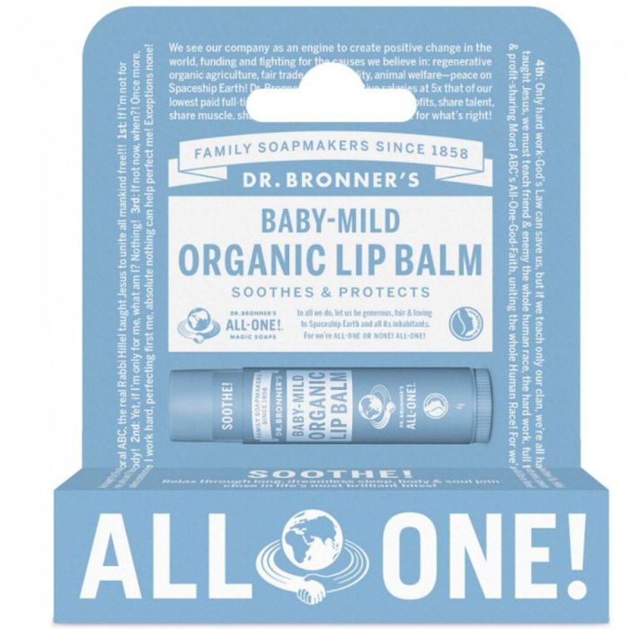 Dr Bronner'S Lapices Labiales En Hangpack Bebés - Neutral 4 gr Dr Bronner'S Lapices Labiales En Hangpack Bebés - Neutral 4 gr