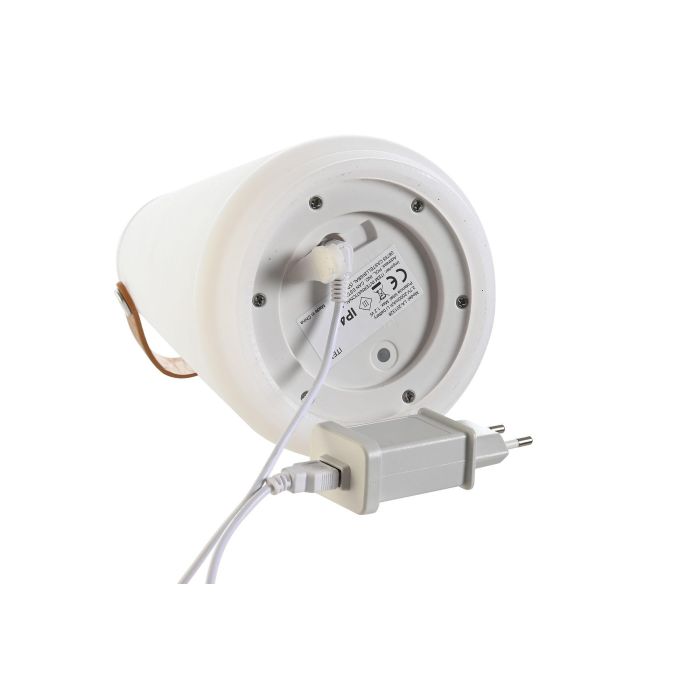 DKD Home Decor Lámpara de Sobremesa USB Recargable para Terraza Jardín Exterior 2000mAh PE PU Blanco Marrón 13.5x13.5x23 cm 2 DKD Home Decor Lámpara de Sobremesa USB Recargable para Terraza Jardín Exterior 2000mAh PE PU Blanco Marrón 13.5x13.5x23 cm 2