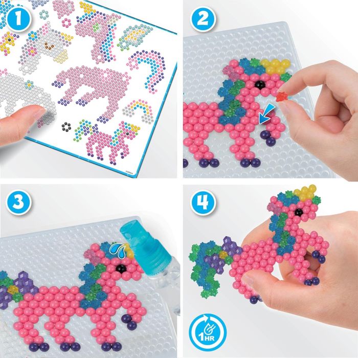 Aquabeads Set de Unicornios 31944 con 1500 Abalorios en 24 Colores, Incluye Bandeja, Accesorios y Plantillas para Crear Diseños de Unicornios, Arcoíris y Más 2 Aquabeads Set de Unicornios 31944 con 1500 Abalorios en 24 Colores, Incluye Bandeja, Accesorios y Plantillas para Crear Diseños de Unicornios, Arcoíris y Más 2