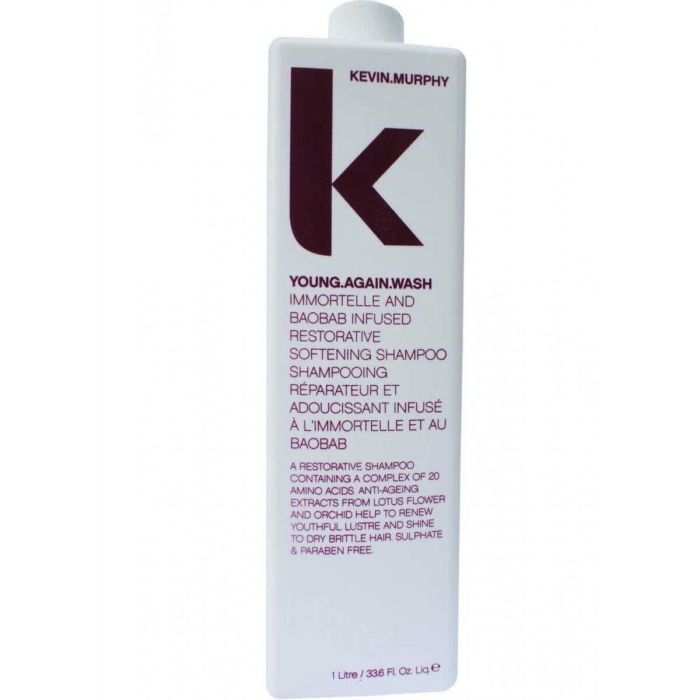 Kevin Murphy YOUNG AGAIN WASH Champú Restaurador Antienvejecimiento y Brillo con Baobab para Cabello Seco Dañado 1000 ml 1 Kevin Murphy YOUNG AGAIN WASH Champú Restaurador Antienvejecimiento y Brillo con Baobab para Cabello Seco Dañado 1000 ml 1