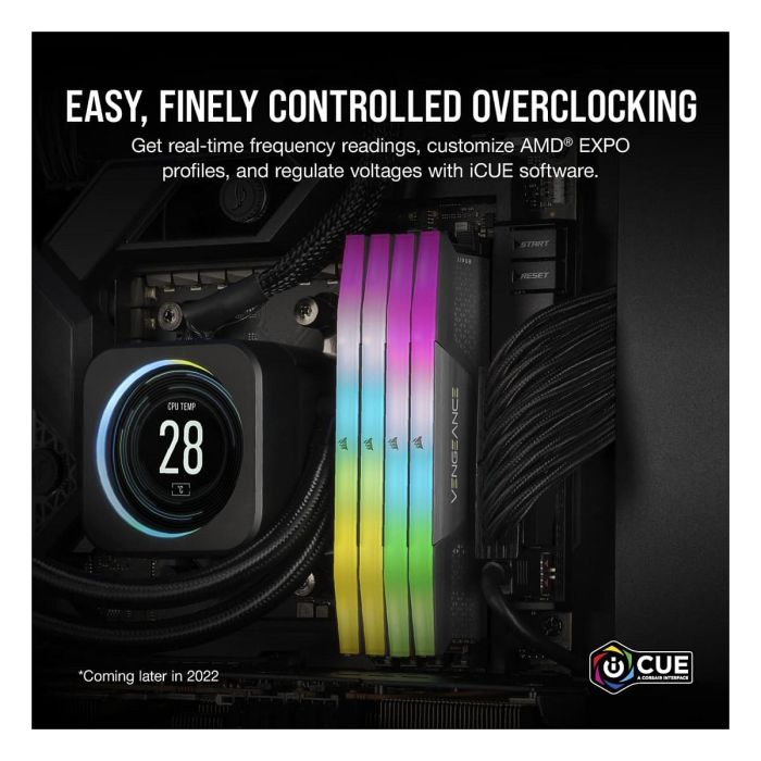 Corsair CMH64GX5M2B5200Z40K Kit 64GB (2x32GB) DDR5 5200MHz CL40 Vengeance RGB 8