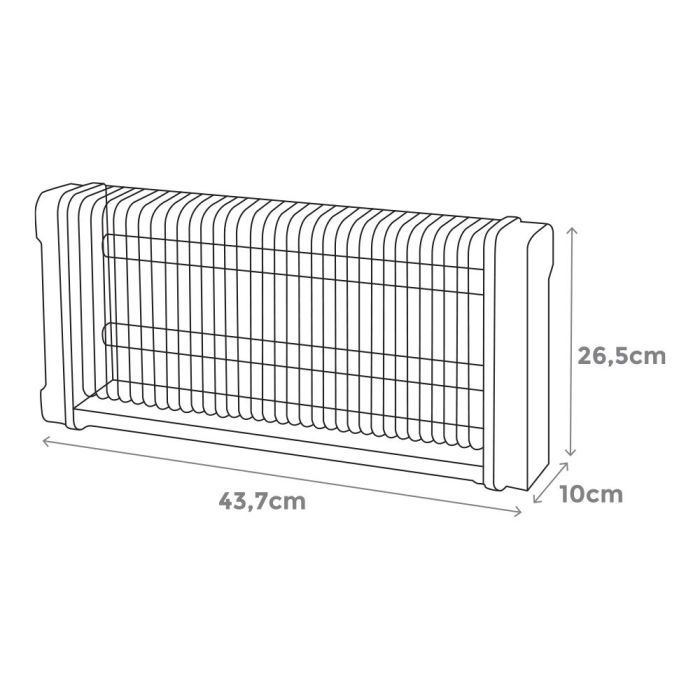 Mata insectos profesional eléctrico 2x10w 80m² 43,7x10x26,5cm 340° color negro edm 1