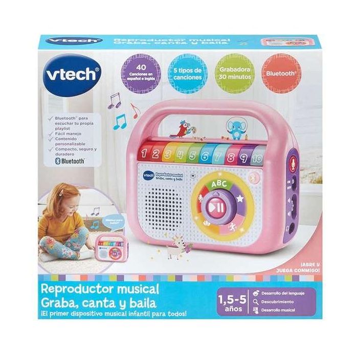Vtech Reproductor Musical Graba, Canta y Baila Rosa 14,8x17,5x6 cm 5 Vtech Reproductor Musical Graba, Canta y Baila Rosa 14,8x17,5x6 cm 5