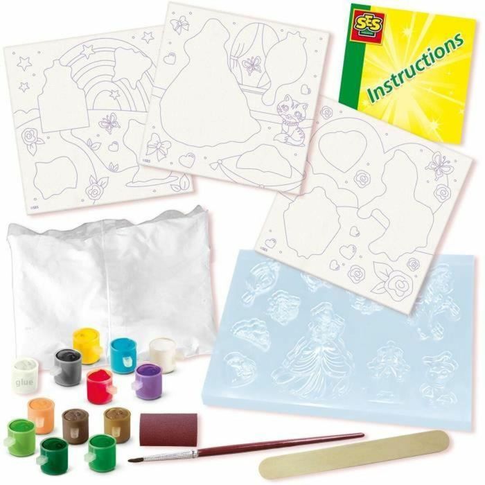 Ses Creative SES8710341013493 Kit de Pintura y Moldura para Niños - Lienzos para Pintar 3 Cuadros de Princesas - Pasatiempo Creativo 1 Ses Creative SES8710341013493 Kit de Pintura y Moldura para Niños - Lienzos para Pintar 3 Cuadros de Princesas - Pasatiempo Creativo 1
