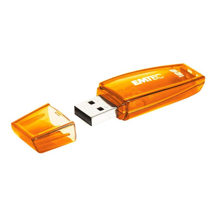 Memoria Usb Emtec Flash C410 128 grb 2.0 Naranja 1