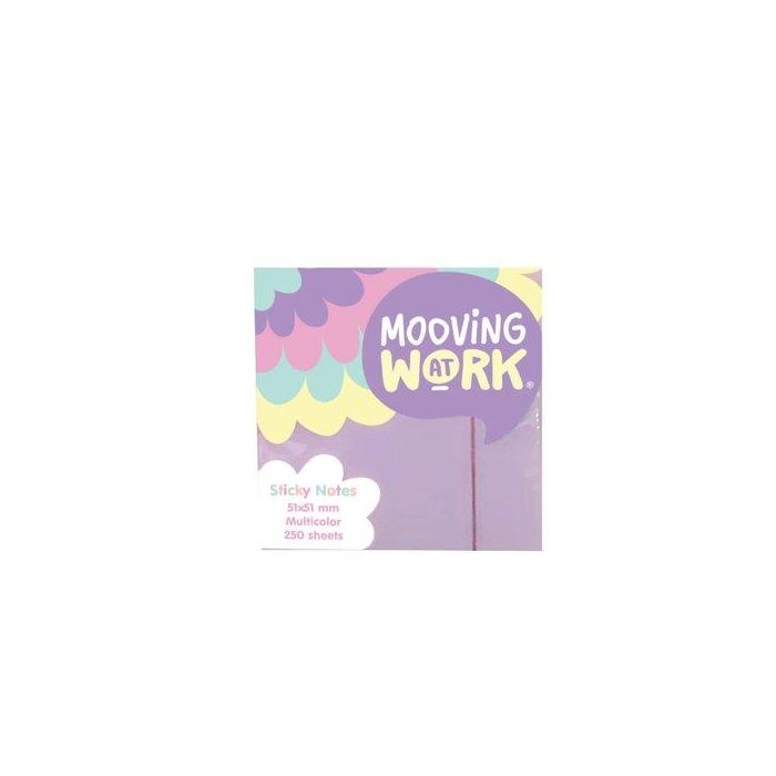 Notas Adhesivas Mooving Pastel 250H 51X51 Multicolor