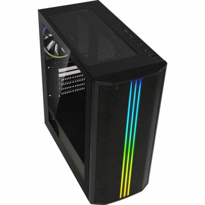 Bitfenix AAAKE93023 Caja PC Sabre Mesh FRGB Torre Media ATX Negra con Vidrio Templado y Frontal Mesh 5