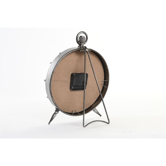 DKD Home Decor Reloj Sobremesa Loft Dorado Plateado 17 x 29 x 22 cm (2 Unidades) 2