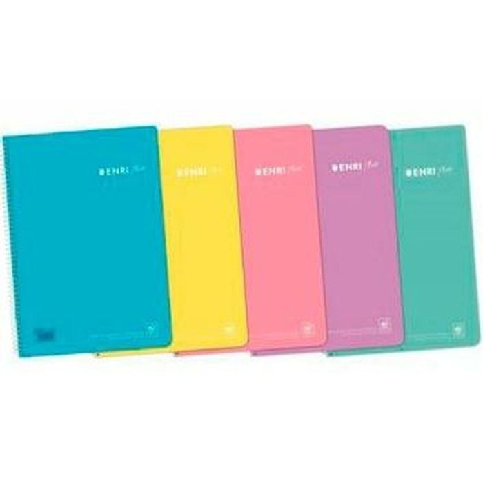 Cuaderno ENRI Pastel Cuarto 80 Hojas (5 Unidades)