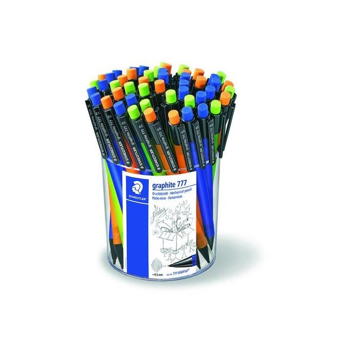 Staedtler Portaminas Mars Micro 0.5 mm con Punta Cónica y Goma de Borrar Incorporada, Cuerpo Translúcido