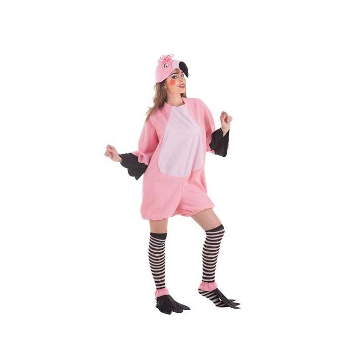 Creaciones Llopis Disfraz Flamenco para Adulto Mujer Talla M - Set Completo con Mono, Capucha, Cubrepiés, Calcetines Creaciones Llopis Disfraz Flamenco para Adulto Mujer Talla M - Set Completo con Mono, Capucha, Cubrepiés, Calcetines