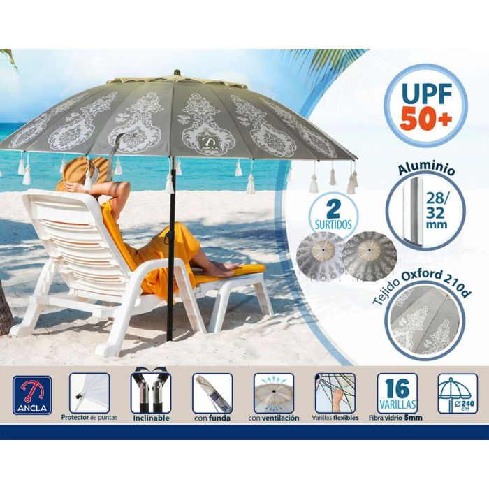 Sombrilla de playa Ø 240 cm SPF50+ Oriental 3
