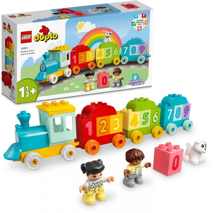 LEGO DUPLO 10954 Tren de los Números Aprende a Contar - Juguete Educativo para Bebés +18 Meses con 10 Bloques Numéricos y Figuras 10 LEGO DUPLO 10954 Tren de los Números Aprende a Contar - Juguete Educativo para Bebés +18 Meses con 10 Bloques Numéricos y Figuras 10