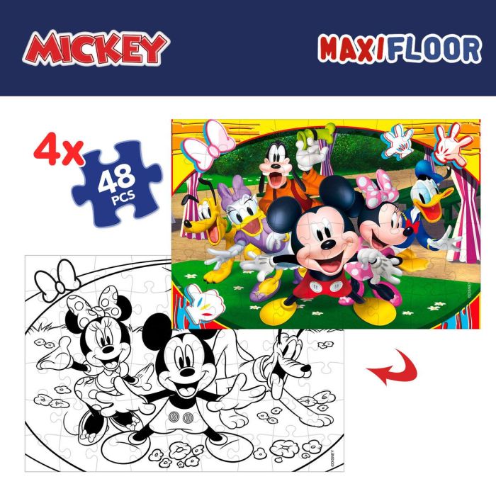 Set de 4 Puzzles Mickey Mouse 35 x 1,5 x 25 cm 48 Piezas (6 Unidades) 5 Set de 4 Puzzles Mickey Mouse 35 x 1,5 x 25 cm 48 Piezas (6 Unidades) 5