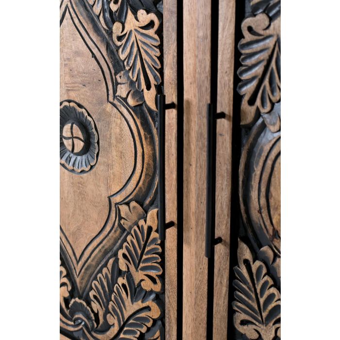 Giner y Colomer Aparador Alto Madera de Mango Pintada a Mano Avellana Mandala 3