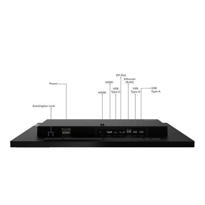 Lenovo T24 m-20 Monitor ThinkVision 23.8" 1920x1080 IPS USB-C Ethernet 60Hz Ergonómico NearEdgeless Eyesafe para Oficina 14
