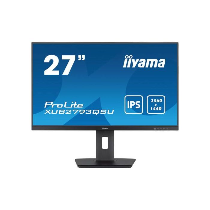 Iiyama Pantalla 27" Ips Wqhd con Soporte Ajustable En Altura y Frecuencia de Actualización de 100Hz