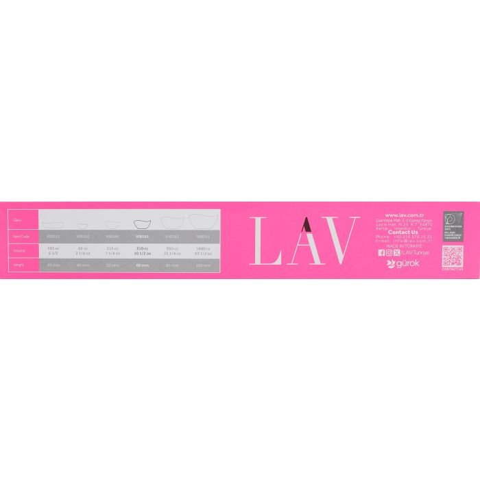 Lav Set 6 Bols Vira 12 cm - 310 cc (8 Cajas) 4