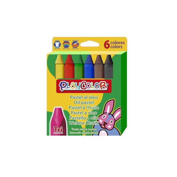 Ceras Pastel Instant Playcolor Tri Al Oleo Caja De 6