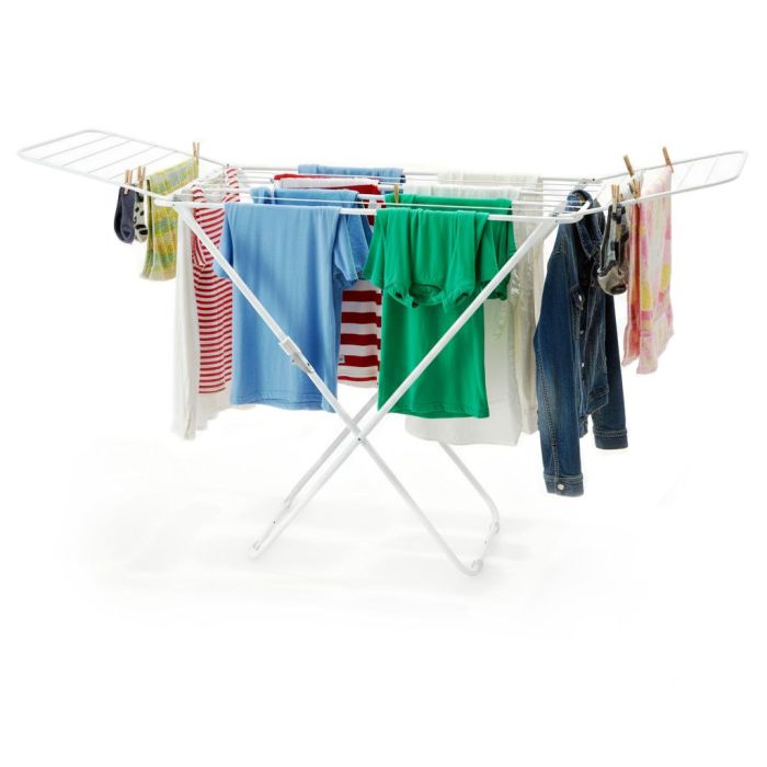 Inde Confortime Tendedero plegable de metal blanco brillante, 18 metros, 51 cm de ancho (6 Unidades) Inde Confortime Tendedero plegable de metal blanco brillante, 18 metros, 51 cm de ancho (6 Unidades)