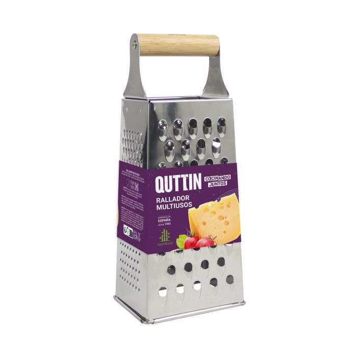 Quttin Rallador Multiusos con Asa de Bambú 24.5 cm (24 Unidades) 1
