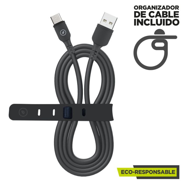 muvit for change cable USB a Tipo C 3A/27W 1.2m negro 5 muvit for change cable USB a Tipo C 3A/27W 1.2m negro 5