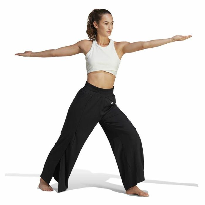Pantalón Largo Deportivo Adidas Negro Mujer 3